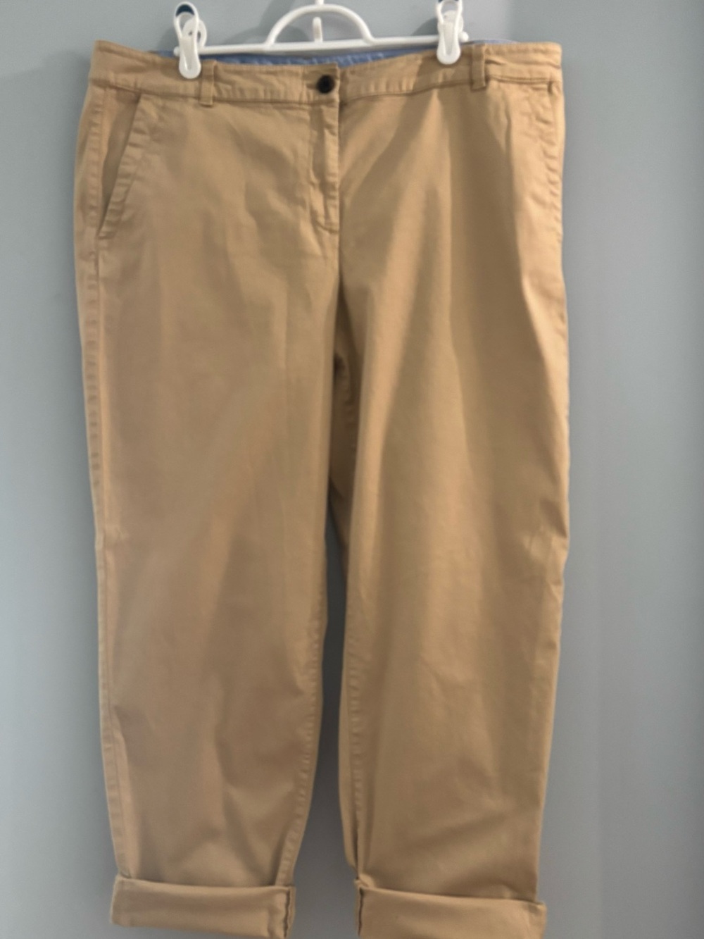 Talbots Wide-Leg Chinos in Khaki - Picture 2 of 4